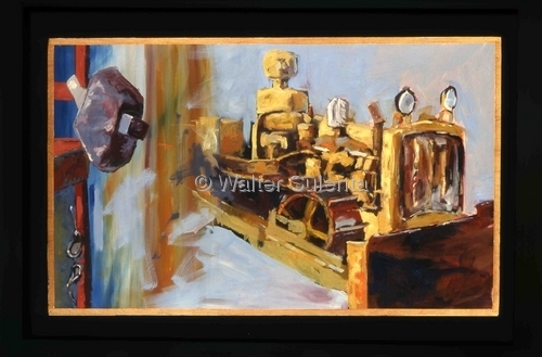 Painting-Caterpillar and Helmet