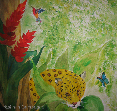 Painting-Animals-Jungle Scenery