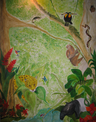 Painting-Animals-Jungle Scenery