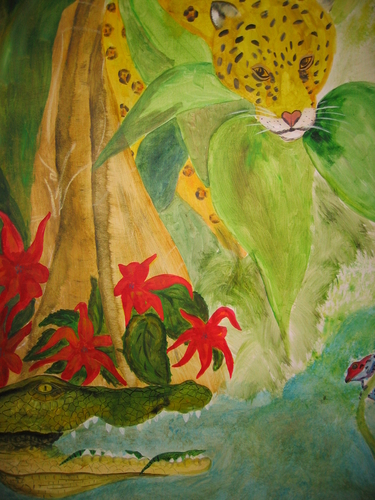Painting-Animals-Jungle Scenery