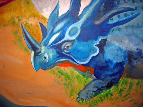 Painting-Dinosaur scenery
