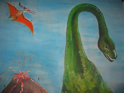 Painting-Animals-Dinosaur Scenery