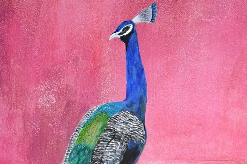 Painting-Mural peacock