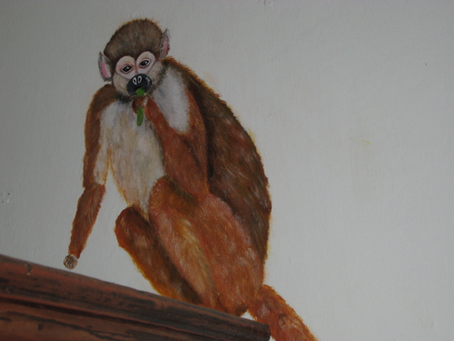 Painting-Animals-Mural, monkey
