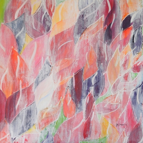 Painting-Floral-Colorful white