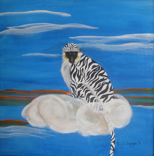 Painting-Animals-Zebra VI 