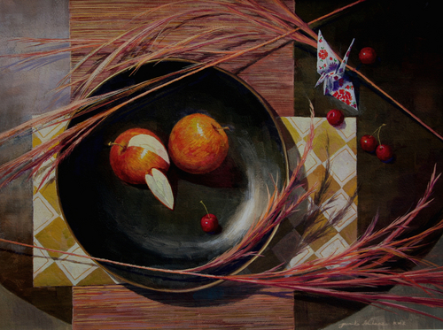 Painting-Watercolor-Still Life with Apples