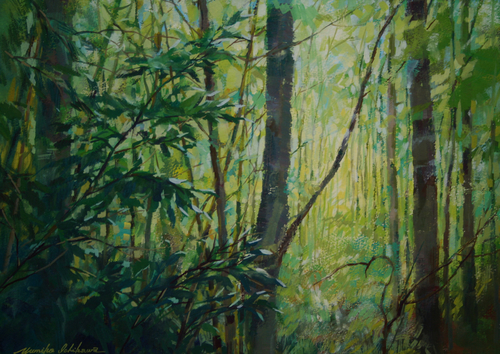Painting-Watercolor-Green Forest