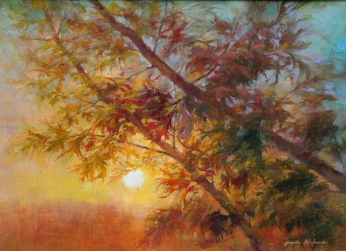 Painting-Watercolor-Sunset Leaves