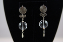 Jane  Zamost - HANGING  * Crystal and Sterling Silver Earrings  jz608