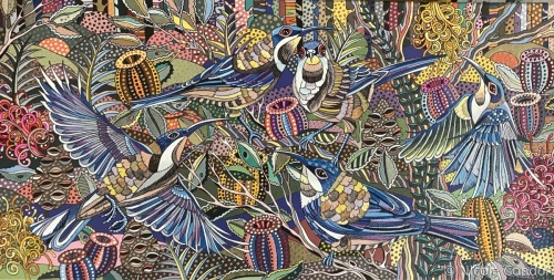 Birds and wildflowers