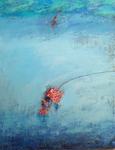 Flying Kite and Red Birds