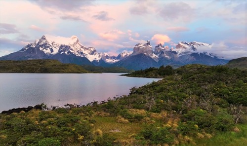 A Fabulous Nature Panorama at Dusk. Patagonia-Argentina.